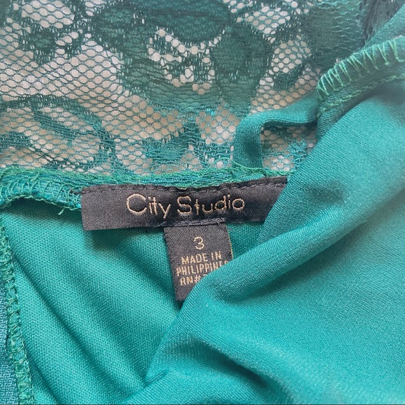 Graduation Dress! Green Cowl Neck Dress Sz 3 - Picture 3 of 5